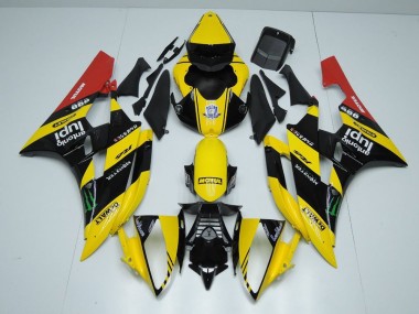Yellow Black Monster 06-07 YZF R6 Motorcycle Fairings