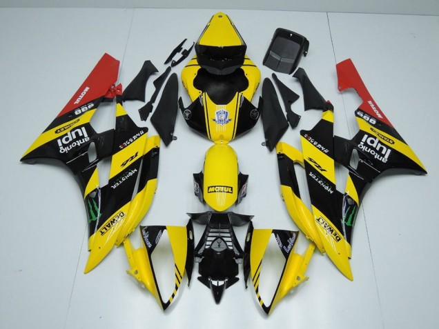 Yellow Black Monster 06-07 YZF R6 Motorcycle Fairings Yellow Black Monster 06-07 YZF R6 Motorcycle Fairings