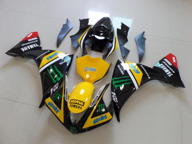 Yellow Black Monster 12-14 YZF R1 Motorcycle Fairing Yellow Black Monster 12-14 YZF R1 Motorcycle Fairing