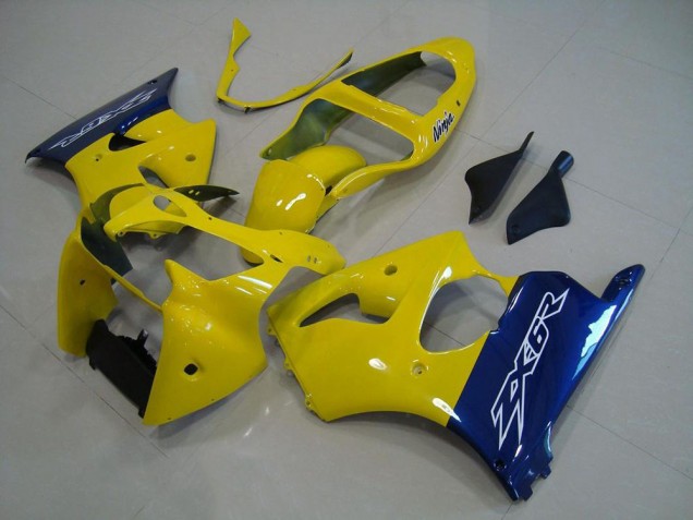Yellow Blue 00-02 ZX6R Motorcycle Fairings Yellow Blue 00-02 ZX6R Motorcycle Fairings
