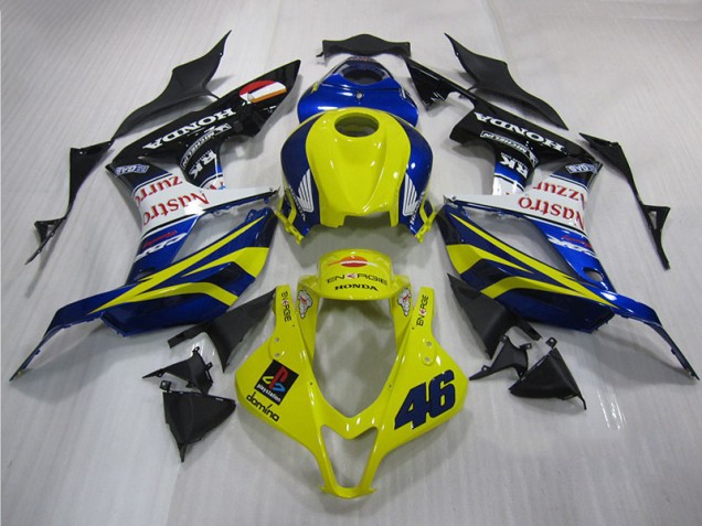 Yellow Blue 46 07-08 CBR600RR Motorcycle Fairings Yellow Blue 46 07-08 CBR600RR Motorcycle Fairings