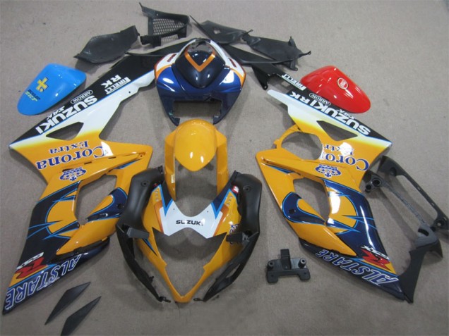 Yellow Blue Corona Extra 05-06 GSXR 1000 Motorcycle Fairings
