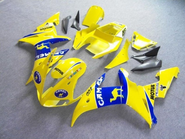 Yellow Blue Motul Camel 03-05 YZF R6 Motorcycle Fairings Yellow Blue Motul Camel 03-05 YZF R6 Motorcycle Fairings