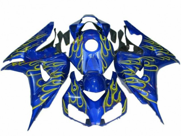 Yellow Flame Blue 06-07 CBR1000RR Motorcycle Fairings Yellow Flame Blue 06-07 CBR1000RR Motorcycle Fairings