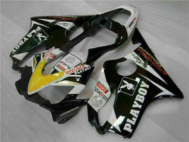 Yellow Silver Black Playboy 01-03 CBR600 F4i Motorcycle Fairings Yellow Silver Black Playboy 01-03 CBR600 F4i Motorcycle Fairings