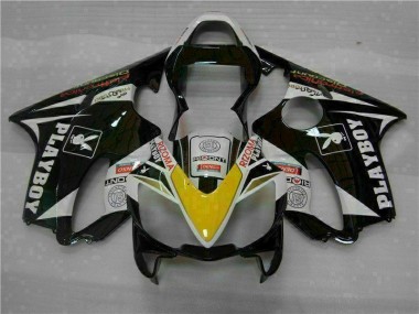 Yellow Silver Black Playboy 01-03 CBR600 F4i Motorcycle Fairings