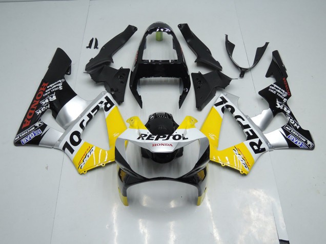 Yellow Silver Black Repsol 00-01 CBR900RR 929 Motorcycle Fairings Yellow Silver Black Repsol 00-01 CBR900RR 929 Motorcycle Fairings