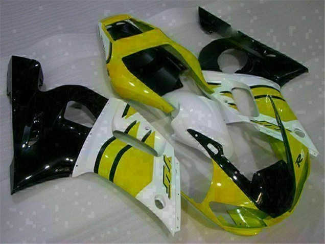 Yellow White 98-02 YZF R6 Motorcycle Fairings