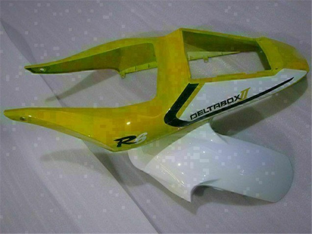 Yellow White 98-02 YZF R6 Motorcycle Fairings