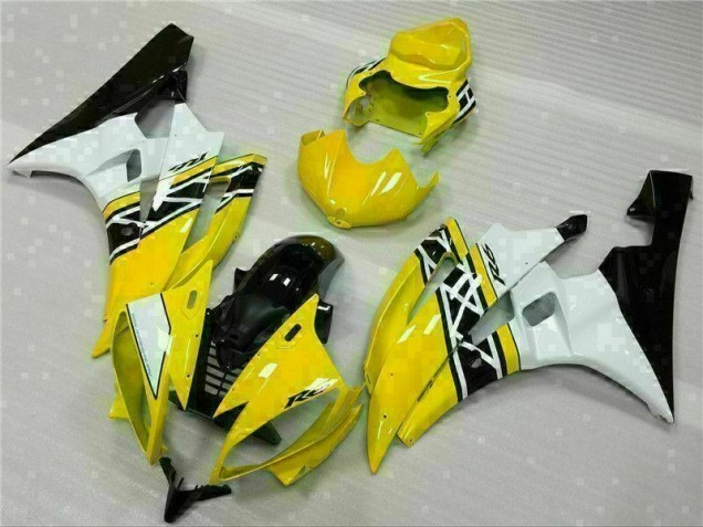 Yellow White Black 06-07 YZF R6 Motorcycle Fairing Yellow White Black 06-07 YZF R6 Motorcycle Fairing