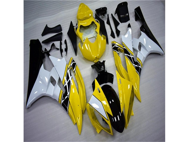Yellow White Black 06-07 YZF R6 Motorcycle Fairings Yellow White Black 06-07 YZF R6 Motorcycle Fairings