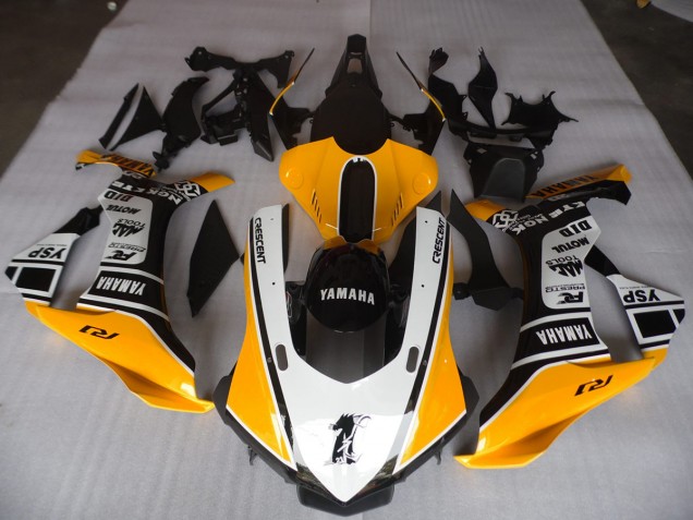 Yellow White Black 15-19 YZF R1 Motorcycle Fairings Yellow White Black 15-19 YZF R1 Motorcycle Fairings